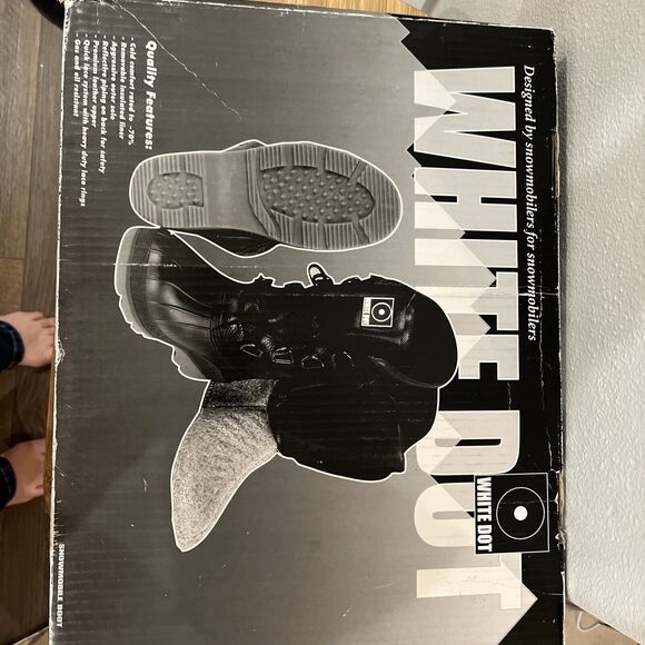 White Dot mens, sz7 snowmobile boots - Picture 2 of 9